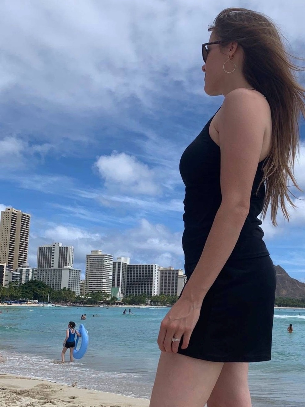 Lands' End Black Tankini Top and Swim Skirt Set - Picture 4 of 4
